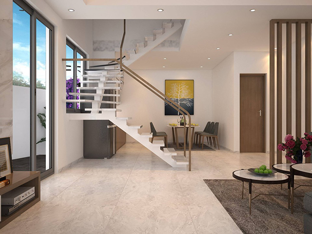 Thiết kế nội thất biệt thự hiện đại 3 tầng ở Dương Nội 51m2 ở Dương Nội