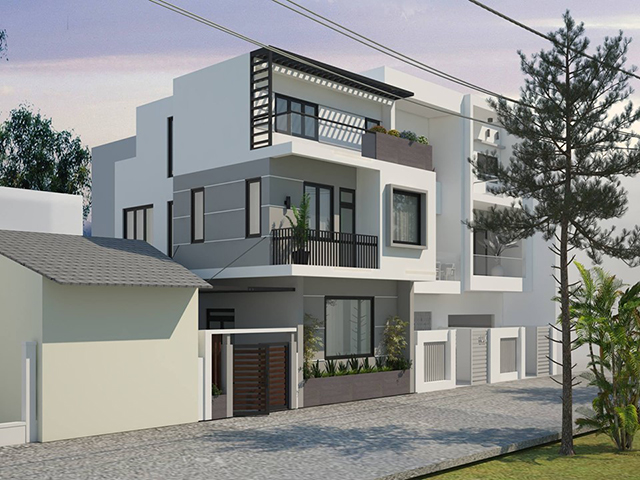 Thiết kế nội thất biệt thự hiện đại 3 tầng ở Dương Nội 51m2 ở Dương Nội
