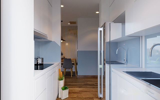 Thiết kế nội thất chung cư 83m2 hiện đại ở Hoàng Mai