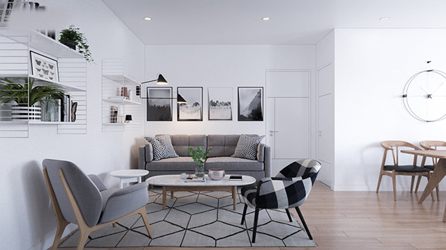 Thiết kế chung cư 86m2 ở Gamuda theo phong cách Scandinavian