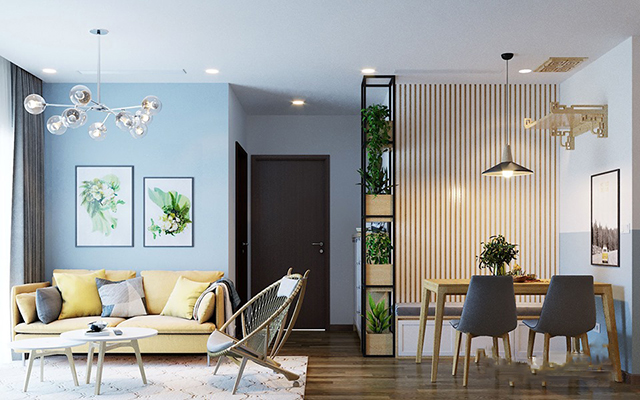 Thiết kế nội thất chung cư 83m2 hiện đại ở Hoàng Mai