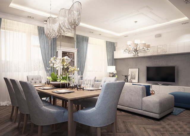 Thiết kế nội thất biệt thự 90m2 ở Nam An Khánh theo phong cách Tân cổ điển