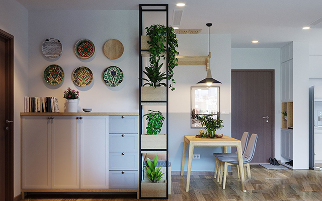 Thiết kế nội thất chung cư 83m2 hiện đại ở Hoàng Mai
