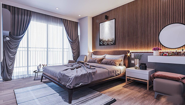 Thiết kế nội thất chung cư Gamuda 2 phòng ngủ theo phong cách hiện đại