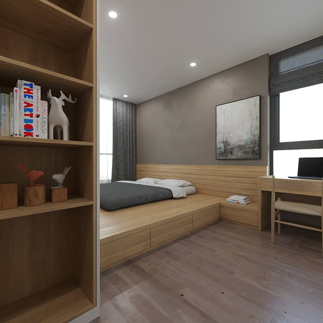 Thiết kế chung cư Thanh Xuân mang phong cách thiết kế 2 phòng ngủ hiện đại