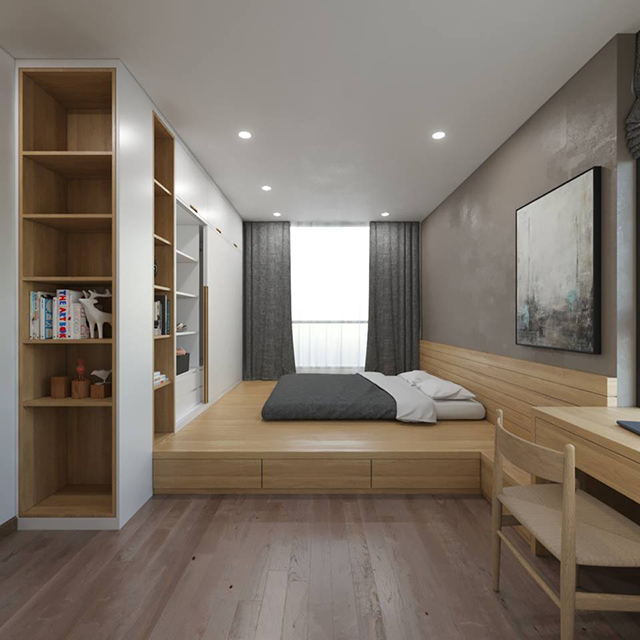 Thiết kế chung cư Thanh Xuân mang phong cách thiết kế 2 phòng ngủ hiện đại