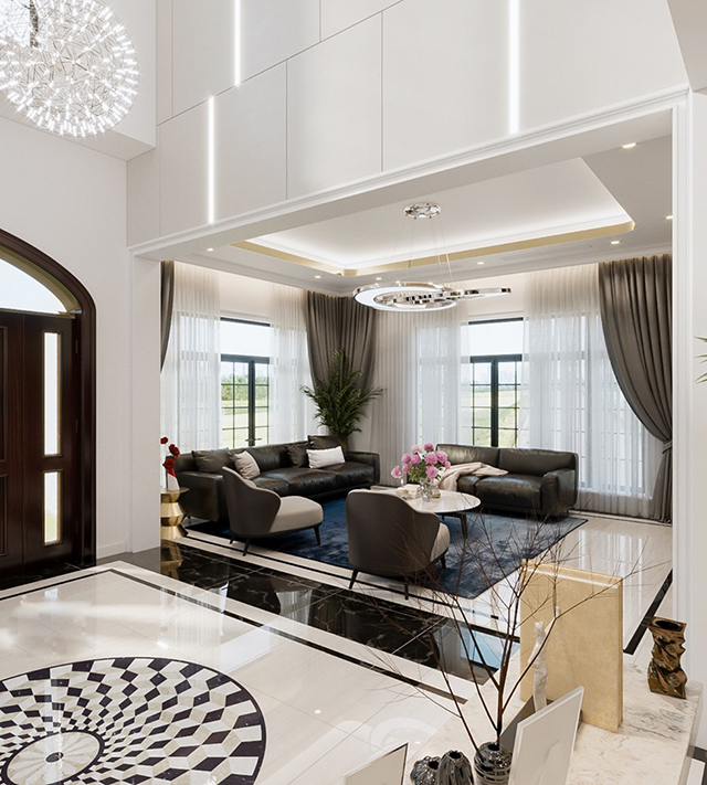 Thiết kế biệt thự Thanh Xuân mang phong cách thiết kế tân cổ điển 2 tầng theo phong cách Châu Âu