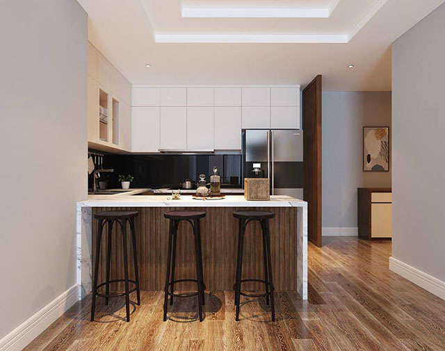 Thiết kế nội thất chung cư Hoàng Mai 82.7m2 theo phong cách hiện đại